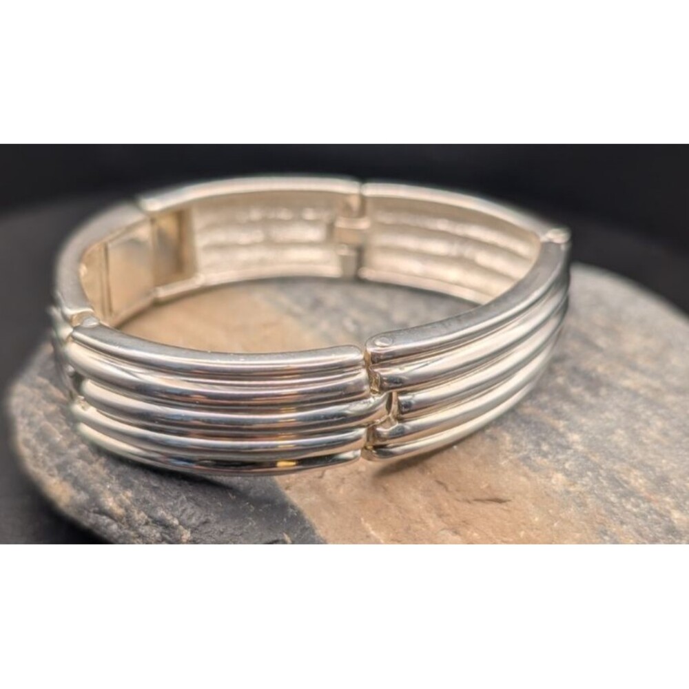 Vintage 925 ESPO Sterling Silver Bracelet • 59.06g / 2.08oz • Solid Design